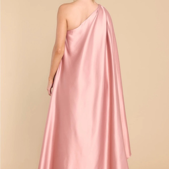 NWTs Grecian Pink One Shoulder Statement Maxi Dress - Picture 2 of 11